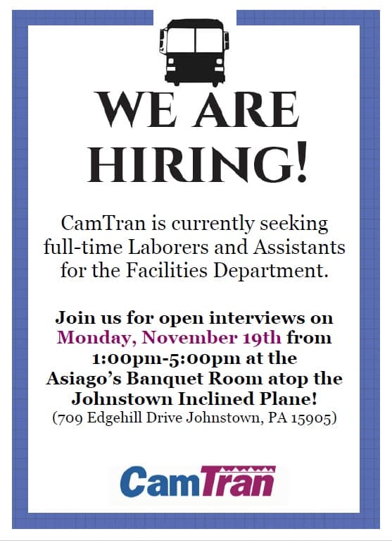 FACILITIES JOB FAIR – NOVEMBER 19TH