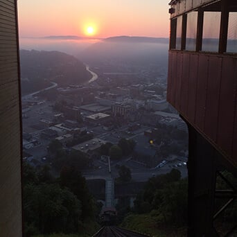 Johnstown Inclined Plane and City at Night